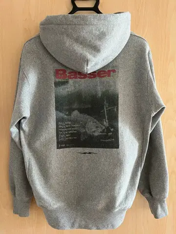 일렉트릭 Basser 바서 콜라보 후드티 그레이 M