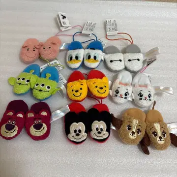 디즈니 & 픽사 캐릭터 푹신푹신 슬리퍼 마스코트 9종 세트