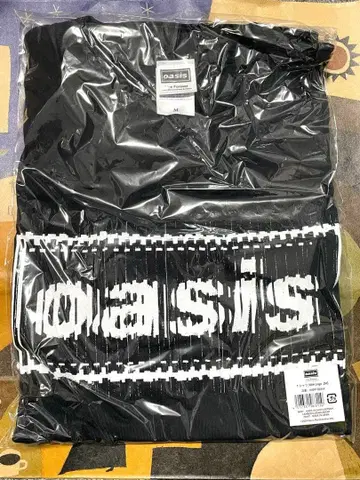 oasis 티셔츠 M 사이즈 블랙 Live Forever전