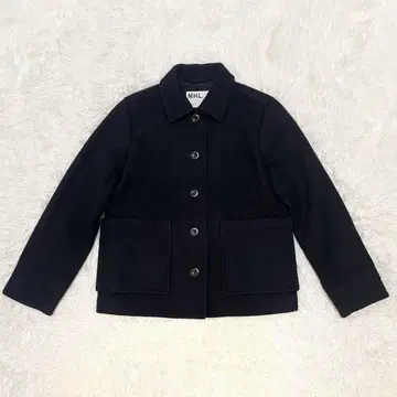 M.H.L 울 코트 블랙