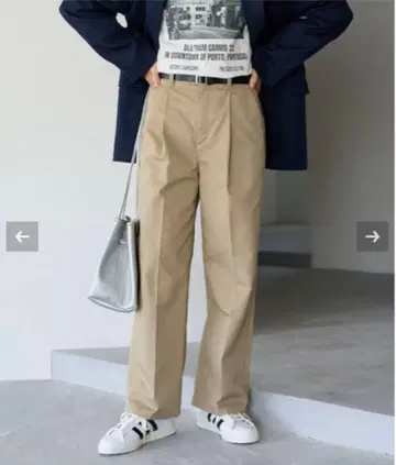 JOURNAL STANDARD relume 벨트 포함 턱 치노 팬츠