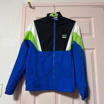 PUMA 나일론 자켓 파랑/블랙/화이트/그린