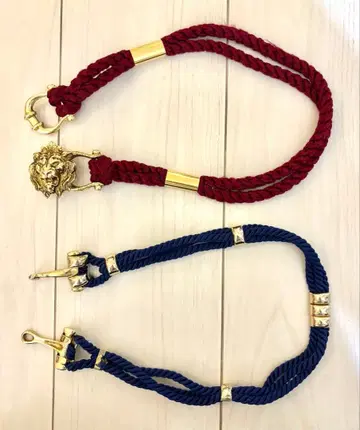 빈티지 벨트 레드 블루 2개 세트