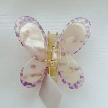 POTETE 버터플라이 헤어 클립 퍼플