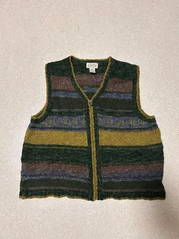 90s st johns bay 다색 스트라이프 니트 베스트