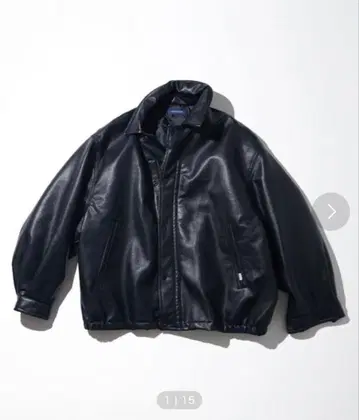 NAUTICA 블랙 가죽 자켓