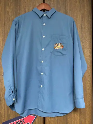 BACK NUMBER DINER Retro 긴팔 셔츠 파란색 M 사이즈