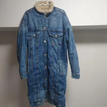 ZARA 보아 데님 롱 자켓 M 사이즈 코트 자라
