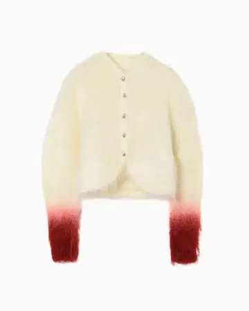Mame Kurogouchi Fur Knitted Cardigan 1