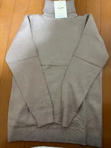 남성용 터틀넥 스웨터 L 베이지