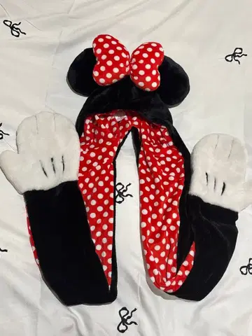 미니 마우스 장갑 포함 머플러 캡