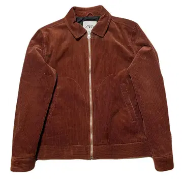 ZARA 자라 코듀로이 집업 블루종 자켓 브라운