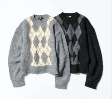2장 세트 UNIQLO 플러피 크루넥 스웨터