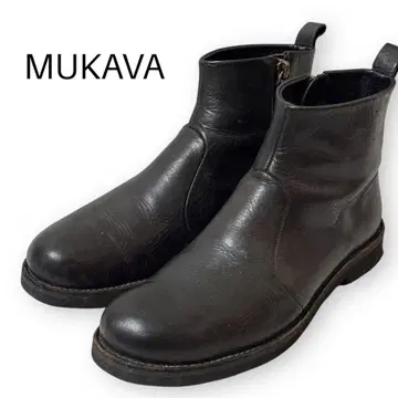 [ 새상품급 ] mukava 무카바 사이드 지퍼 숏부츠 블랙