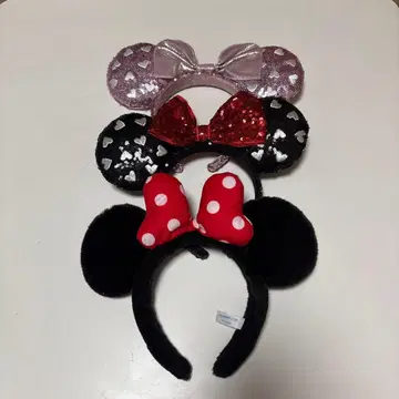 미니 귀 머리띠 3개 세트