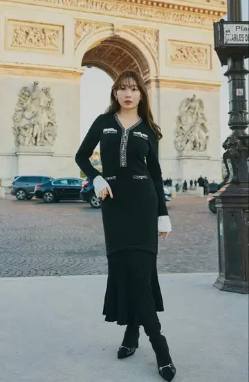 Herlipto Isaline Long Knit Dress