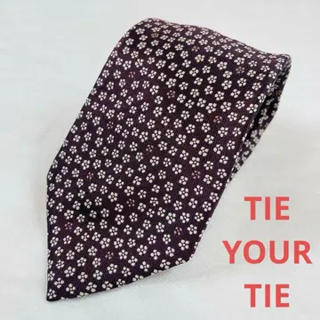 타이유어타이 TIE YOUR TIE 꽃무늬 실크 넥타이 이탈리아제