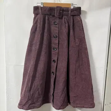 [ 당일 발송 ] F 코듀로이 퍼플 플레어 롱 스커트