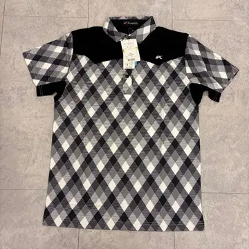 새상품 kasco 다이아몬드 패턴 골프 셔츠