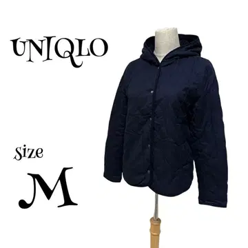 유니클로 퀼팅 보아 플리스 후드티 네이비 M 사이즈