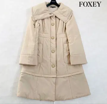 클리닝 완료 2way 폭시 다운 코트 베이지 플레어 롱