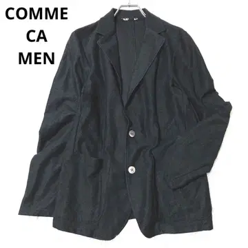 꼼사맨 테일러드 자켓 오피스 캐주얼 린넨 면 블랙 포켓