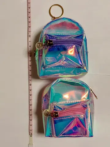 홀로그램 미니 백팩 파우치