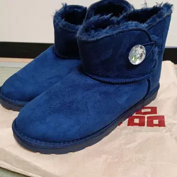 네이비 어그 부츠 퍼 포함 LL 사이즈