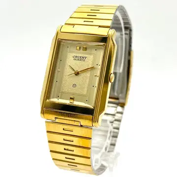 ORIENT C259-B2 쿼츠 남성용 손목시계 골드 새상품 배터리
