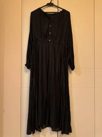 블랙 롱 원피스 긴팔