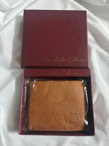 이단 접이식 지갑 브라운