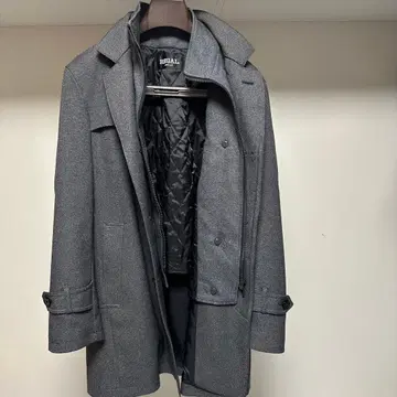 REGAL 그레이 더블 브레스트 체스터 코트