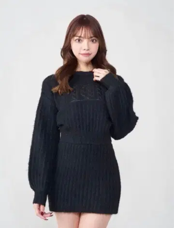 Darich DD 퀼팅 로고 니트 셋업