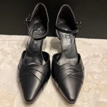 DIANA 블랙 베리 핏 펌프스 23.5cm EE