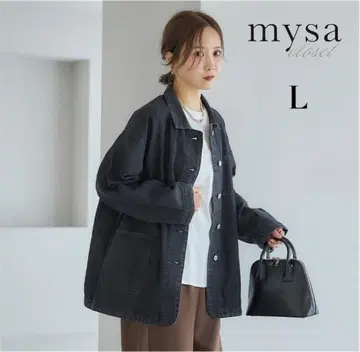 [택 포함 새상품] 다나카 리나 시마무라 데님 자켓 L 블랙 루즈핏