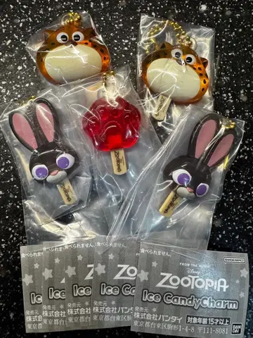 주토피아 아이스 캔디 참 캡슐 토이 5종 세트