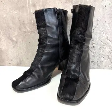 숏부츠 부티 블랙 사이드지퍼 22cm