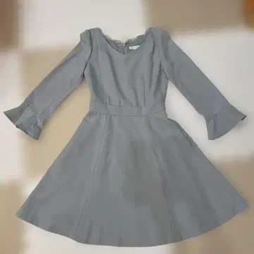 PROPORTION 블루 그레이 긴팔 원피스 결혼식 파티