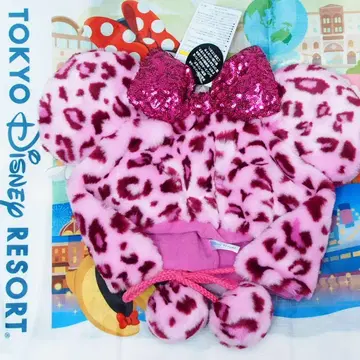 미니 미니 마우스 핑크 레오파드 무늬 팬캡