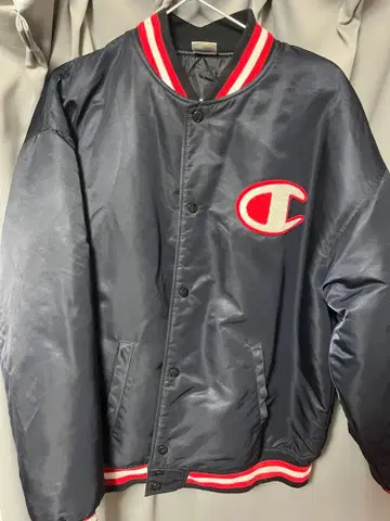 Champion 바시티 자켓 네이비/레드 X-LARGE