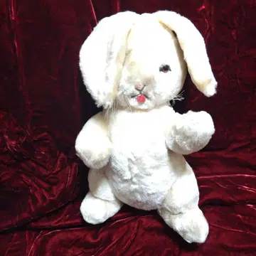 프랑스 앤티크 화이트 토끼 봉제 인형 약 25cm
