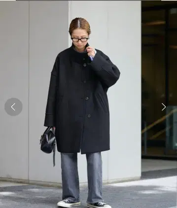 FRAMeWORK 멜톤 스탠드 판초 코트