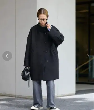 FRAMeWORK 멜톤 스탠드 판초 코트