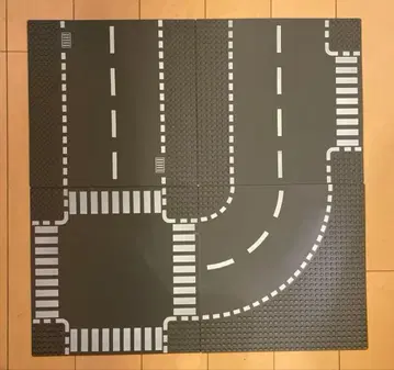 LEGO 도로 플레이트 그레이 4개 세트
