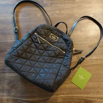 kate spade 퀼팅 백팩 검정 블랙