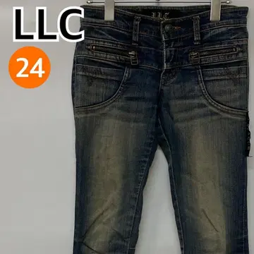 LLC 팬츠 데님 스키니 데님 블루 여성용 24 [ CB547 ]