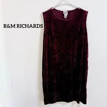 R&M RICHARDS 버건디 슬리브리스 원피스 벨로아