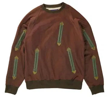 NEPENTHES 네펜데스 멀티 지퍼 맨투맨 브라운 속기모 M