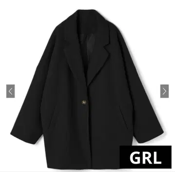 GRL 택 포함 새상품 루즈 테일러드 코트 블랙