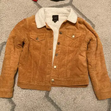 코듀로이 보아 자켓 브라운